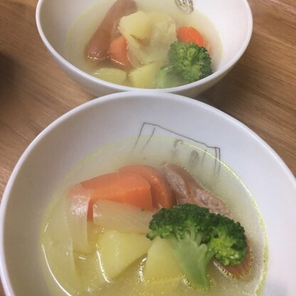 野菜の旨味がスープに溶け出してます。温まりました。